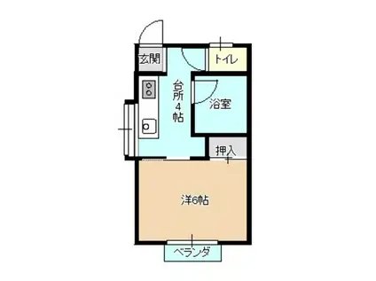 メゾン祐希(1K/1階)の間取り写真