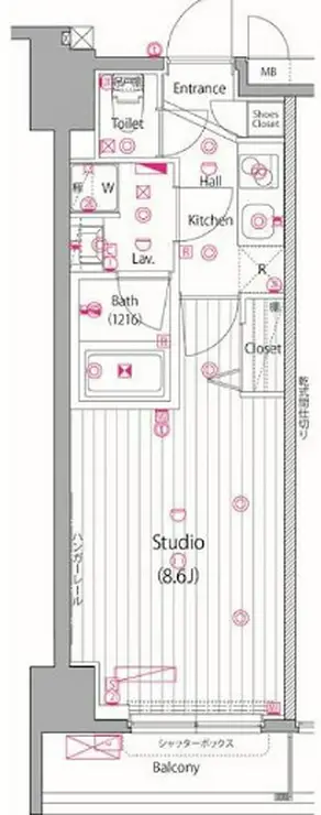 ガーラ・ヒルズ赤坂 1階階 間取り