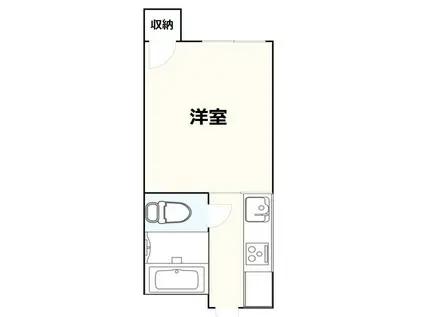 丘とそよ風のラ・フルール(1K/1階)の間取り写真