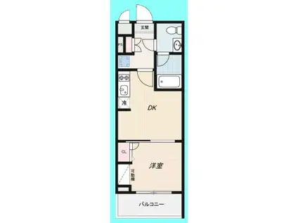 アーバンパーク品川豊町(1DK/2階)の間取り写真