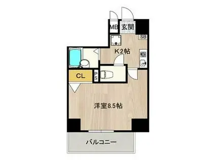 サムティ上堀川(1K/4階)の間取り写真