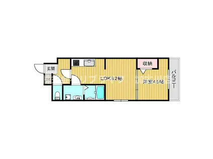 アーバンコート加古川(1LDK/3階)の間取り写真