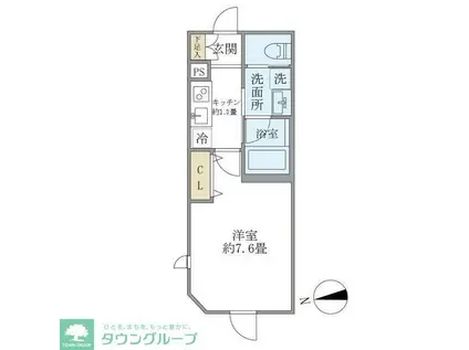 ミューズ新小岩(1K/1階)の間取り写真