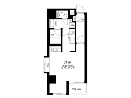 アピス三軒茶屋(1K/10階)の間取り写真