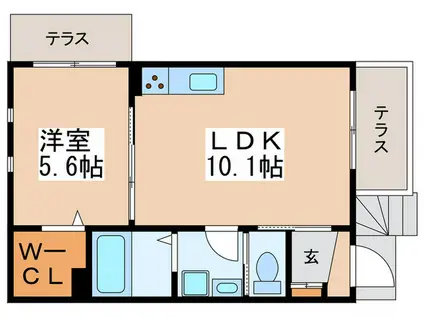 リーシア荻窪(1LDK/1階)の間取り写真