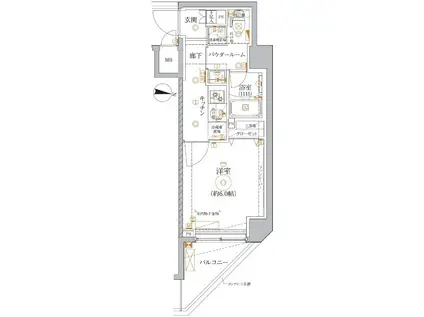 レアライズ武蔵小杉(1K/4階)の間取り写真