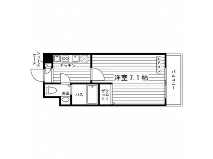 PLATINUM WAKO(1K/4階)の間取り写真