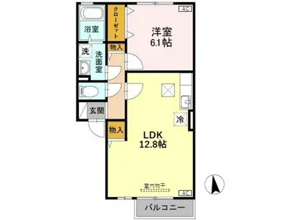 ウェンディハウスA(2LDK/2階)の間取り写真