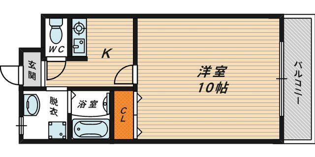 Mプラザ城東六番館(1K/6階)の間取り写真