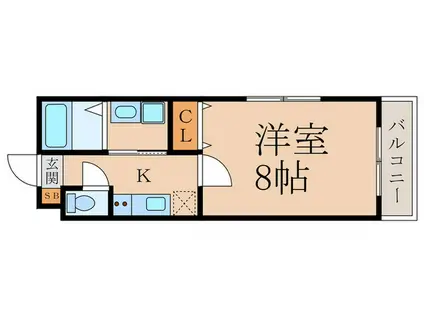 BRILLIA COURT 龍谷大前(1K/4階)の間取り写真