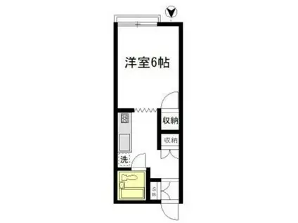 POCKET(1K/2階)の間取り写真