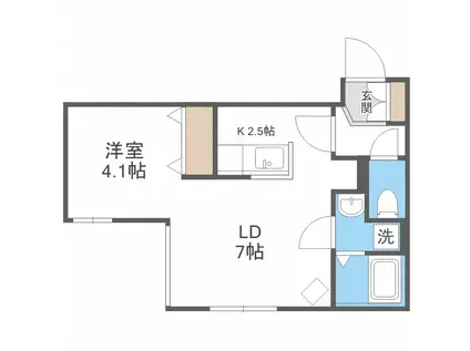 ノースカナル(1LDK/3階)の間取り写真