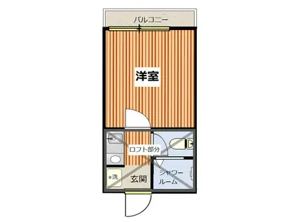 マークハイム(1K/2階)の間取り写真