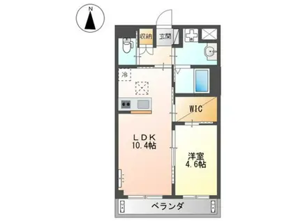 カルム蔵前(1LDK/2階)の間取り写真