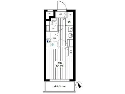 フェニックス五反田(1K/6階)の間取り写真