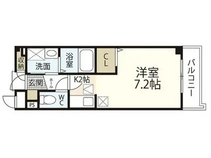 グラディオ屋代II(1K/2階)の間取り写真