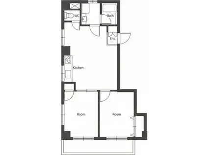 小池ビル(2LDK/4階)の間取り写真