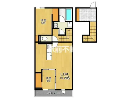 O・フレア A棟(2LDK/2階)の間取り写真