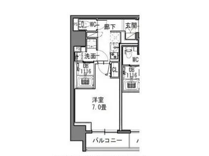 S-RESIDENCE新御徒町イースト(1K/3階)の間取り写真