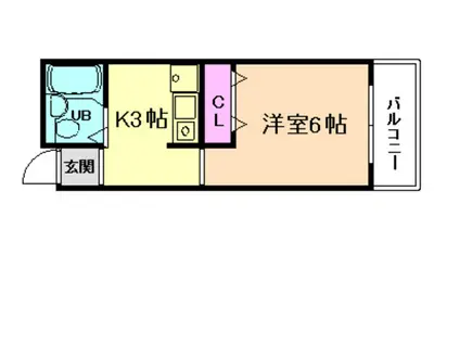 シャトレー西小路(ワンルーム/4階)の間取り写真