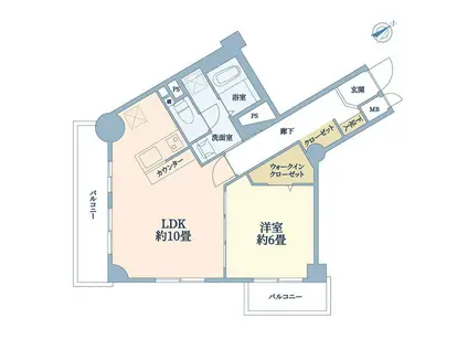シャンボール代々木(1LDK/4階)の間取り写真
