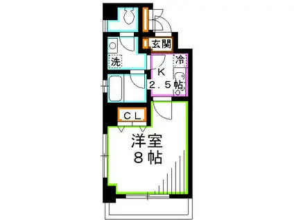 ファインクレスト吉祥寺(1K/4階)の間取り写真