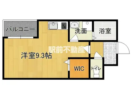 SUNMARK次郎丸II(ワンルーム/3階)の間取り写真