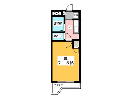 パストラル(1K/3階)の間取り写真