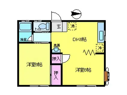 リェゾン井草(1LDK/1階)の間取り写真