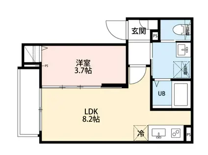ROBOT HOME 東尾久(1LDK/2階)の間取り写真
