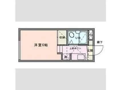 ジュネパレス門井II A棟(ワンルーム/1階)の間取り写真
