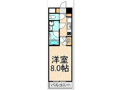 アルテカーサアリビエ綾瀬(1K/3階)の間取り写真