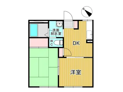 リッチモンド(2K/2階)の間取り写真