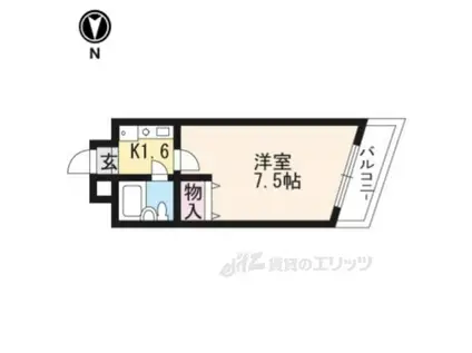 サンライズ88(1K/4階)の間取り写真