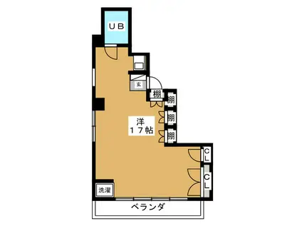 TAKAHIビル(ワンルーム/2階)の間取り写真