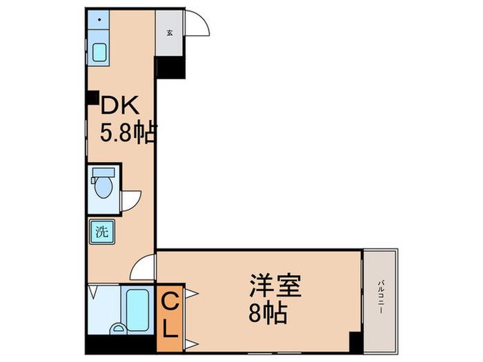 駒沢DSビル(1DK/3階)の間取り写真