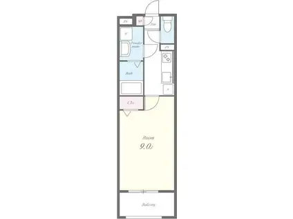 ネオハイブリッジ(1K/2階)の間取り写真