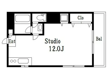 ロイヤルヒルズ(ワンルーム/3階)の間取り写真