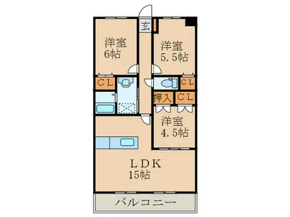 グレースコート匠(3LDK/2階)の間取り写真