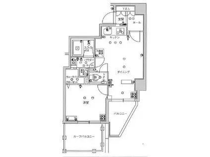 スカイコート蒲田壱番館(1DK/8階)の間取り写真