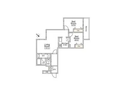 ピノタージュ日吉本町(2LDK/3階)の間取り写真