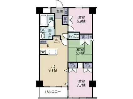 アルコ18(3LDK/2階)の間取り写真