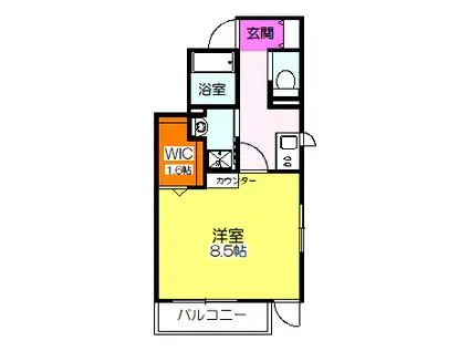 B.B.SEA(1K/3階)の間取り写真