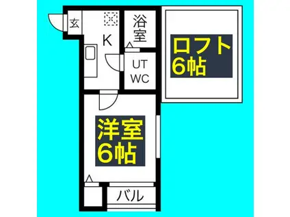 LUMINOUS矢田(1K/1階)の間取り写真