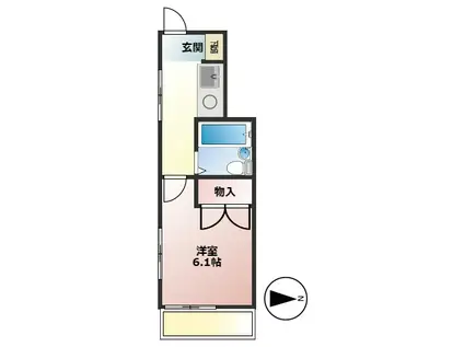 柴崎ハイツ(1K/1階)の間取り写真