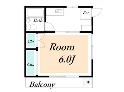 パレスおおつかNO.2(1K/1階)の間取り写真
