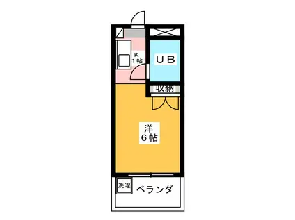 ハニイ枡形(ワンルーム/1階)の間取り写真