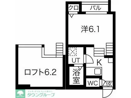 シルバーコート大曽根(1K/2階)の間取り写真