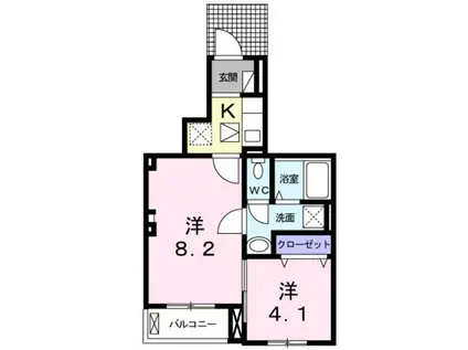 セピアコート宮前I(2K/1階)の間取り写真