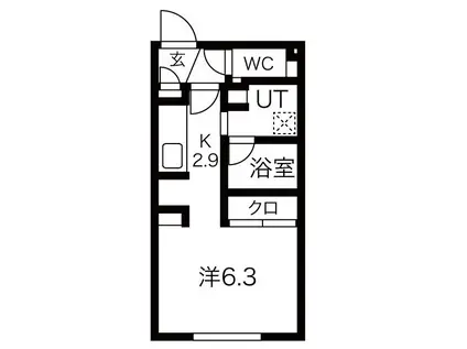 NSK BLD.2ND(1K/3階)の間取り写真